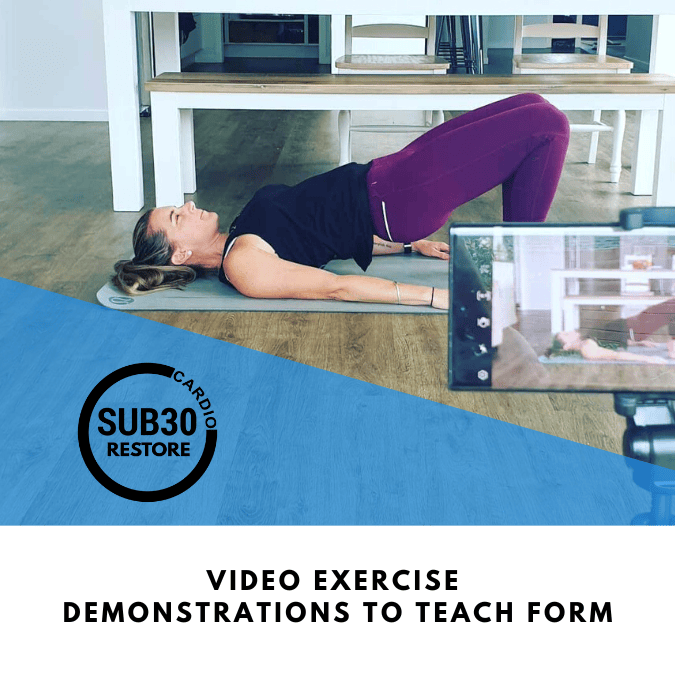 video exercise demonstrations to teach form